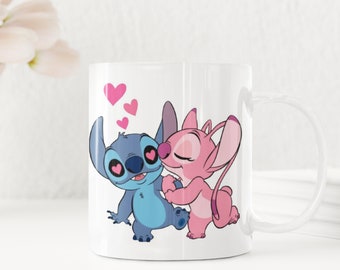 Mug personnalisé stitch - mug stitch - tasse stitch amoureux - mug couple personnalisé - mug pour couple personnalisable - idée cadeau