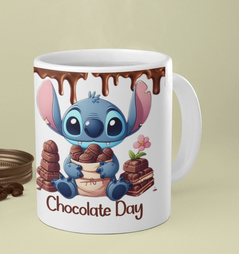 Mug personnalisé stitch mug Lilo Stitch tasse stitch chocolat chaud cadeau personnalisée mug cadeau Pâques idée cadeau image 3
