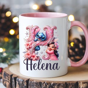 Kubek Stitch, personnalisée Chocolate Chaud, Cadeau Noël Anniversaire, Cadeau Garcon Cadeau Fille