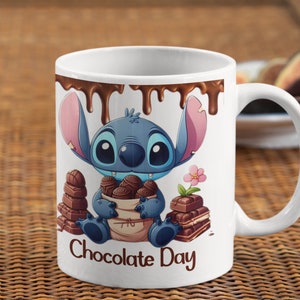 Mug personnalisé stitch mug Lilo Stitch tasse stitch chocolat chaud cadeau personnalisé mug cadeau Pâques idée cadeau image 2