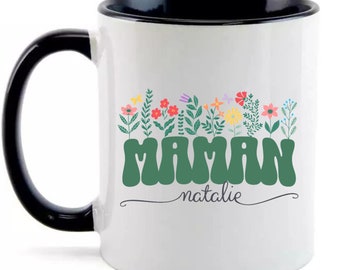 Personalized mug for mom - personalized birthday celebration - personalized mug with prenom - birthday for mom - idea for a birthday for mom