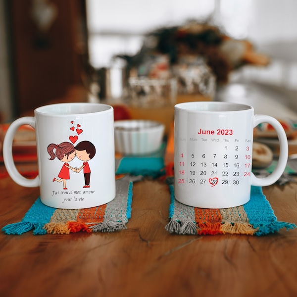 Mug personnalisé - mug personnalise couple - idée cadeau de Noël - cadeau de Anniversaire - cadeau sant-valentin - cadeau mariage