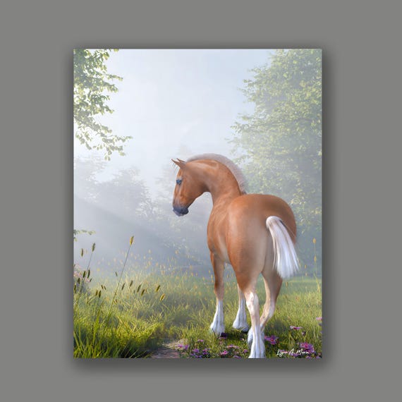 Belgian Draft Horse Art Print: Archival Giclee, Farmhouse Style, By Artist Lynn A. Marie