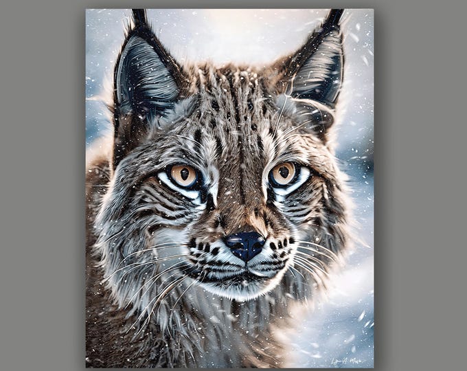 Bobcat Lynx Fine Art Wildlife Print By Artist Lynn A. Marie