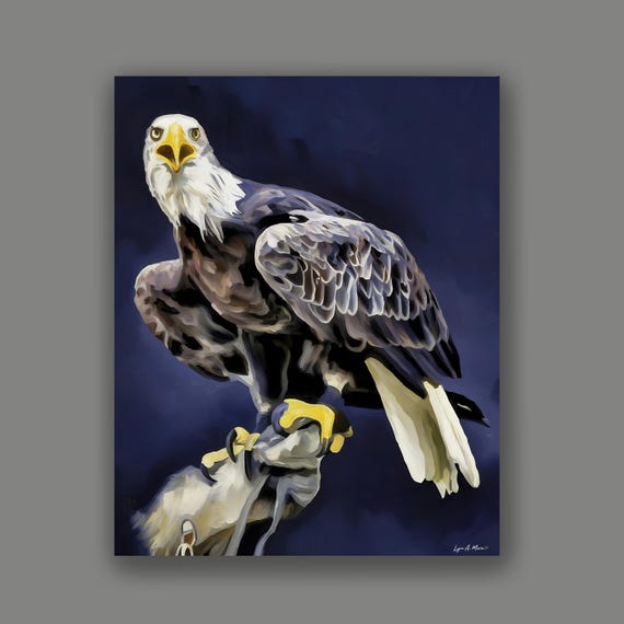 Bald Eagle Art Print: Giclee Print, Archival Quality, By Artist Lynn A. Marie
