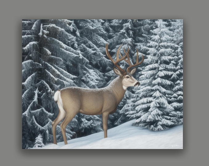 Mule Deer Fine Art Print By Artist Lynn A. Marie