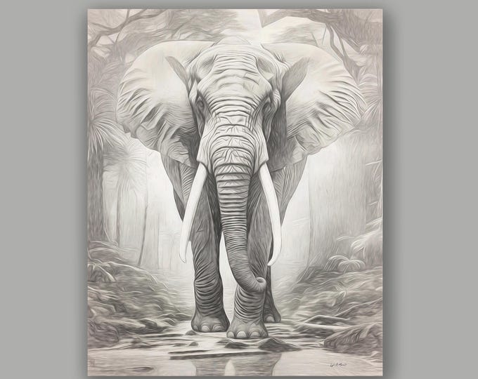 African Elephant Fine Art Wildlife Print By Lynn A. Marie Artist