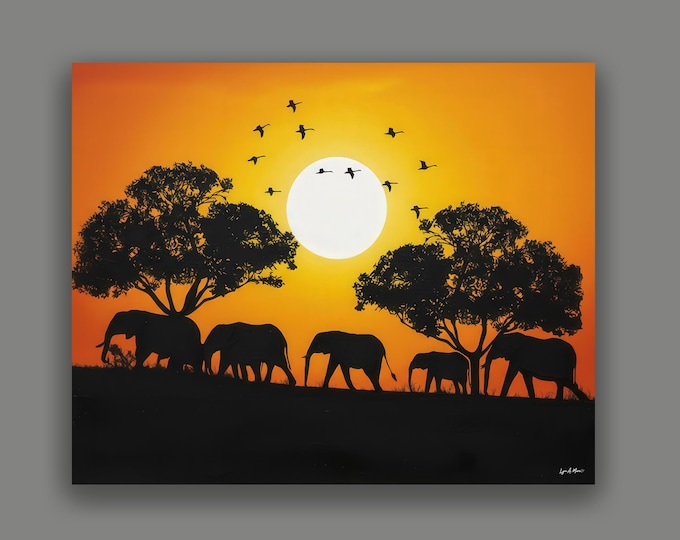 African Elephant Fine Art Print By Artist Lynn A. Marie