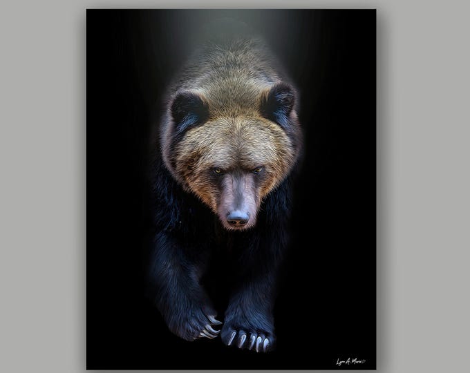 Grizzly Bear Fine Art Wildlife Print By Artist Lynn A. Marie