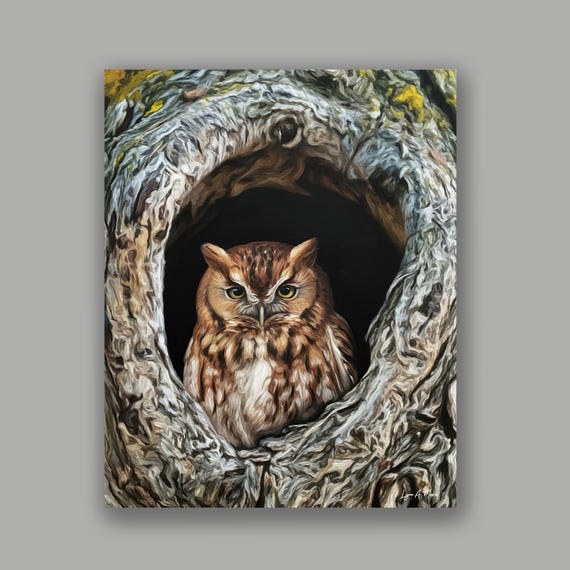 Owl Fine Art Print by Artist Lynn A. Marie Wildlife Art