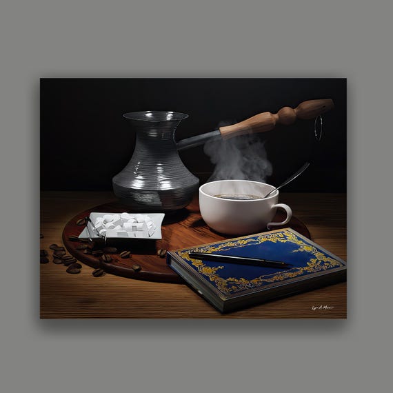 Coffee Time Art Print: Archival Giclee, Artist Lynn A. Marie