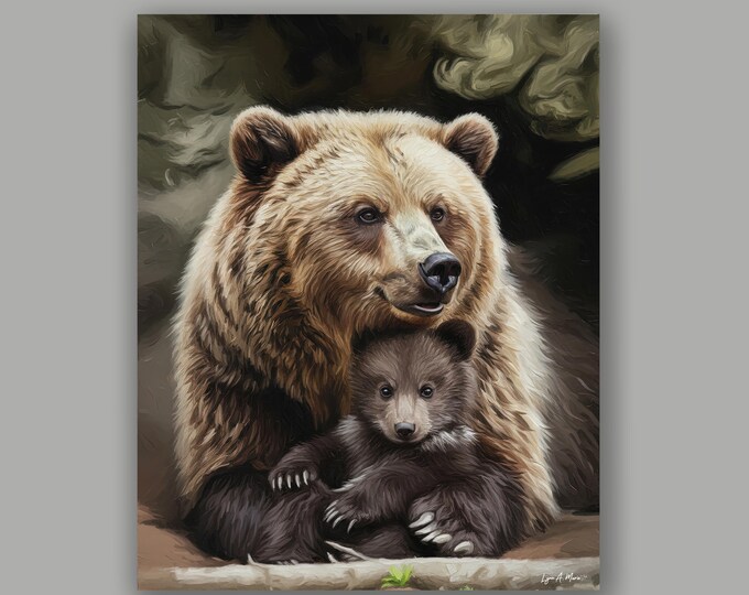Grizzly Bear Fine Art Wildlife Print By Artist Lynn A. Marie