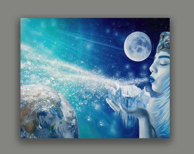 The Snow Maker Fine Art Fantasy Print By Artist Lynn A. Marie