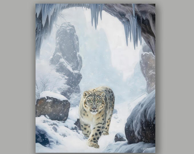 Snow Leopard Fine Art Wildlife Print by Lynn A. Marie