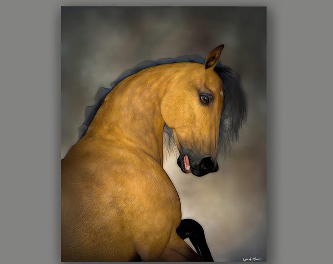 Buckskin Quarter Horse Fine Art Print By Artist Lynn A. Marie