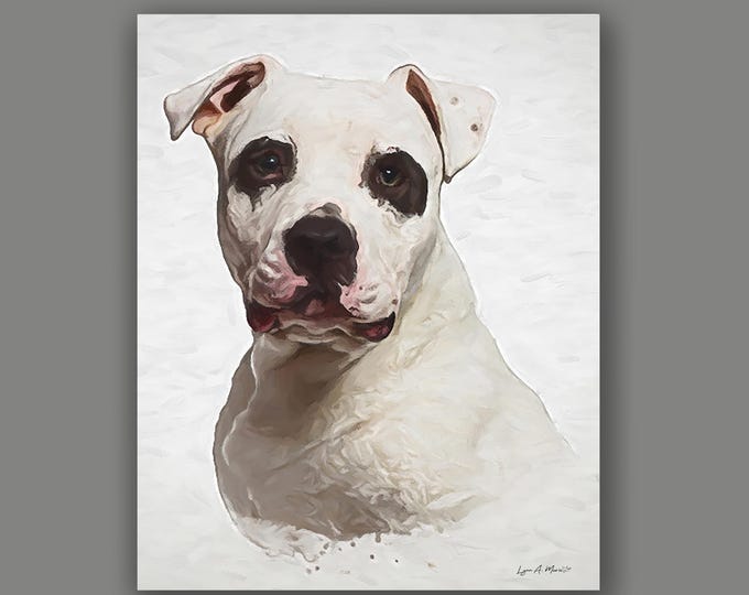American Bulldog Fine Art Print By Artist Lynn A. Marie