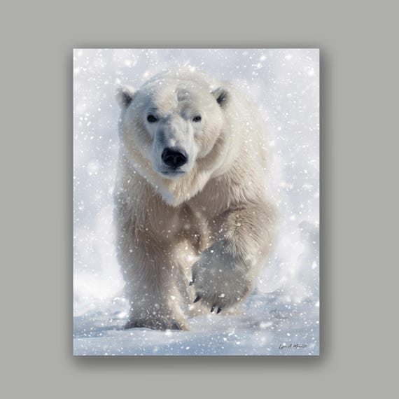 Polar Bear Art Print: Giclee Fine Art, Artist Lynn A. Marie