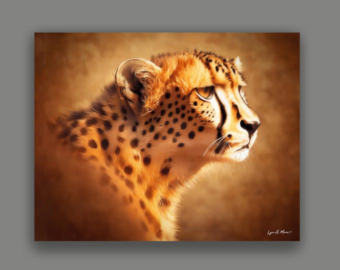 Cheetah Wildlife Fine Art Print By Artist Lynn A. Marie