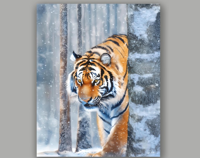 Siberian Tiger Fine Art Wildlife Print by Artist Lynn A. Marie