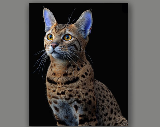 Savannah Cat Fine Art Print By Artist Lynn A. Marie