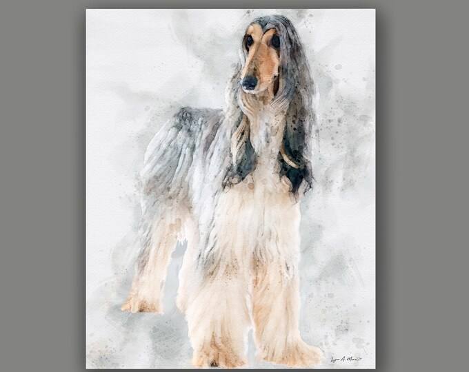 Afghan Hound Dog Fine Art Print By Artist Lynn A. Marie