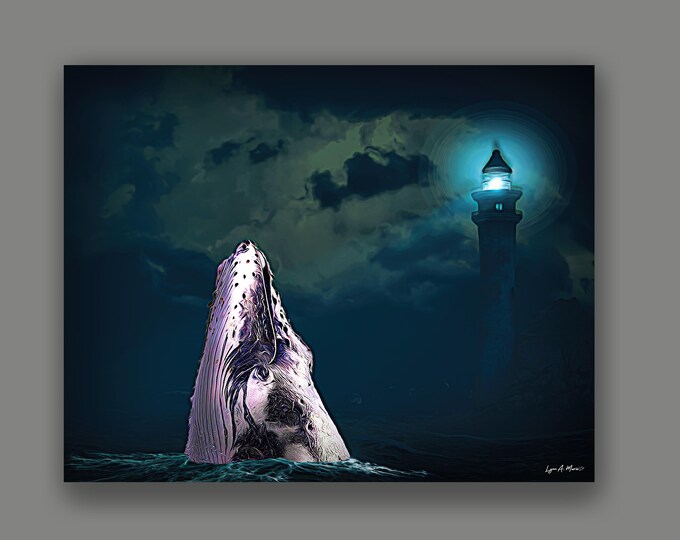 Humpback Whale Fine Art Wildlife Print By Artist Lynn A. Marie