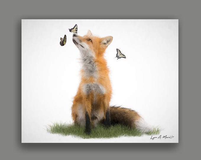 Red Fox Digital Fine Art Print By Artist Lynn A. Marie