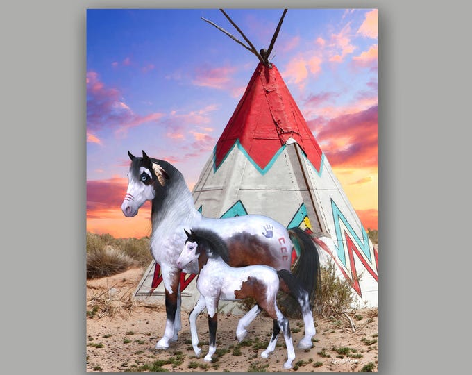 Native Pride Equine Fine Art Print By Artist Lynn A. Marie