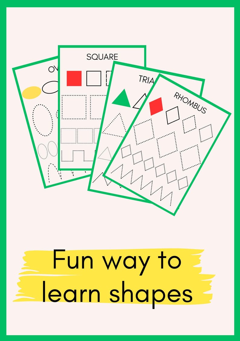Preschool Shapes Tracing Booklet – Printable Shape Worksheets for Kids ...