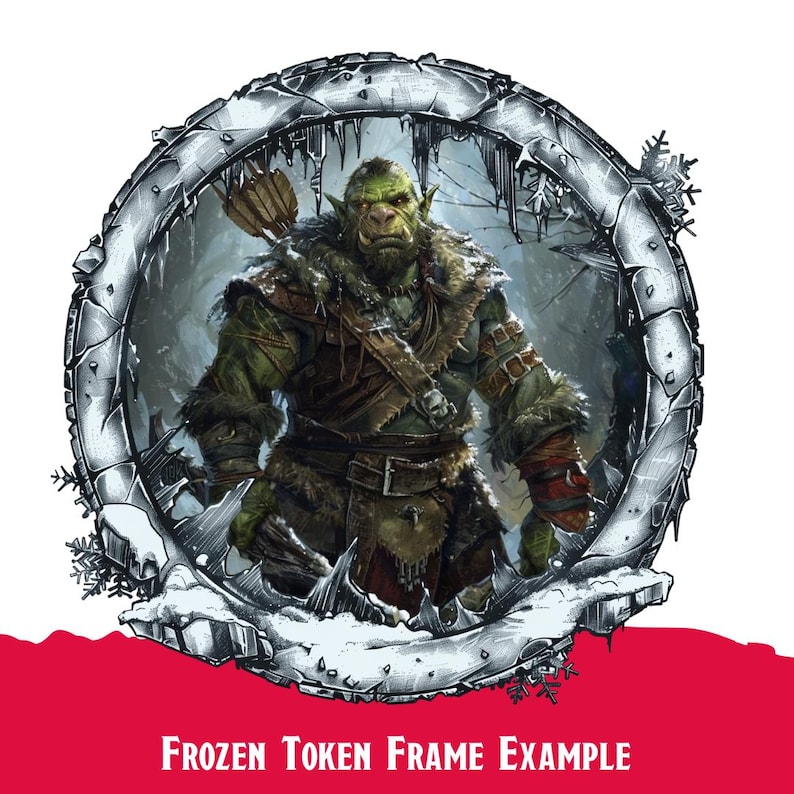 Frozen Icy Token Frame – Digital D&D Border (PNG, PSD) - Etsy