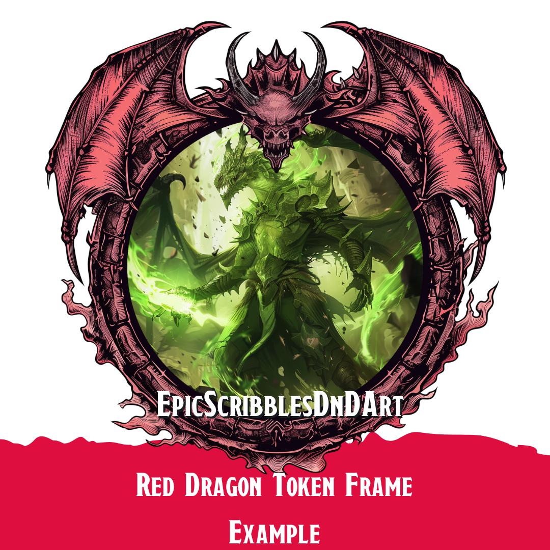 Red Dragon Head Token Frame - D&D, Pathfinder (digital Download) - Etsy