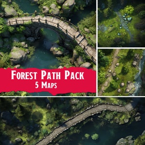 Forest Path Maps Pack: 5 digitale Waldkarten für D&D Adventures