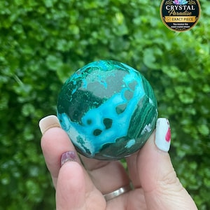Malacolla Chrysocolla and Malachite Sphere