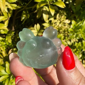 Green Fluorite Crab Carving