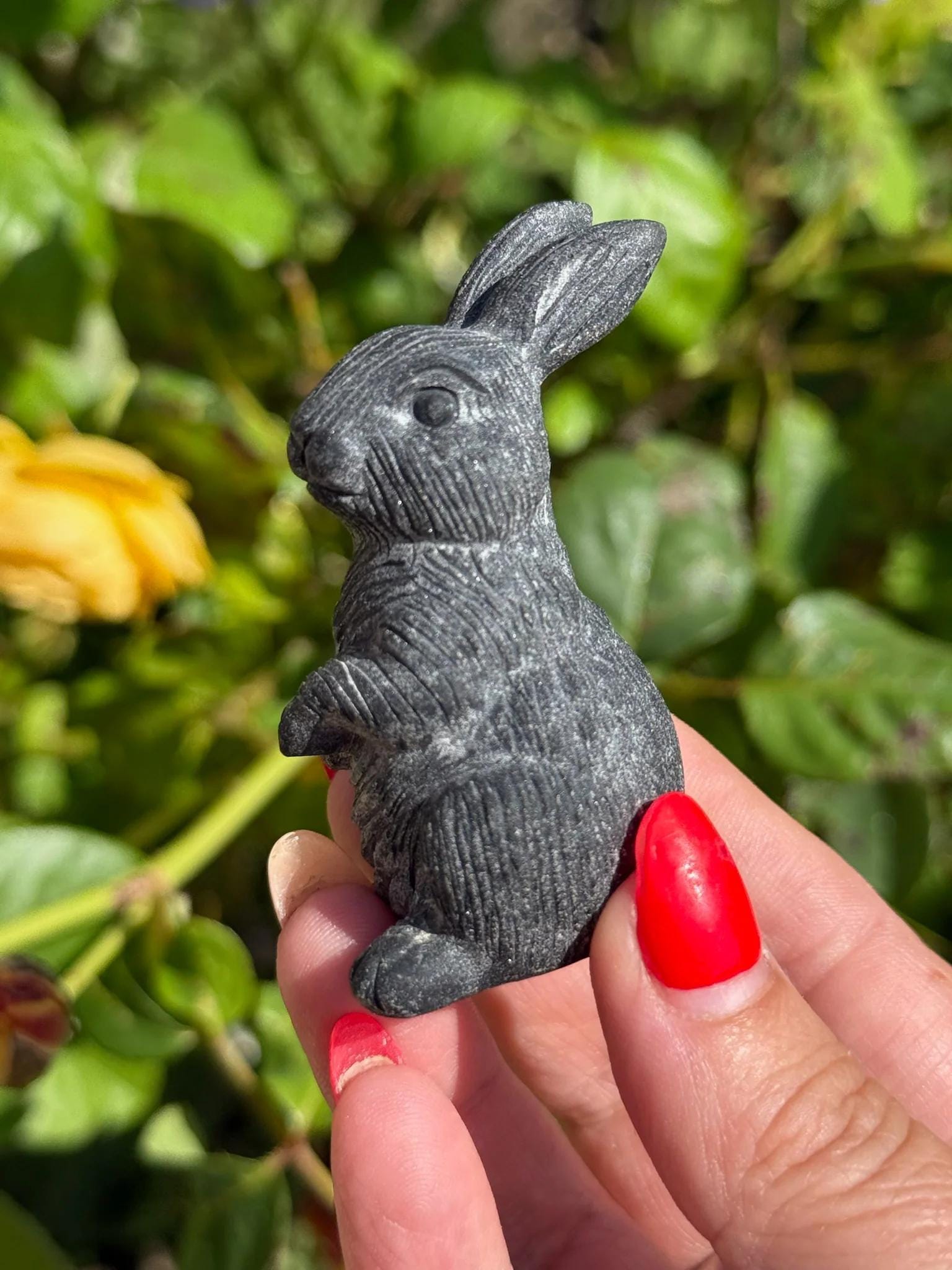 黒曜石のウサギ - Etsy 日本