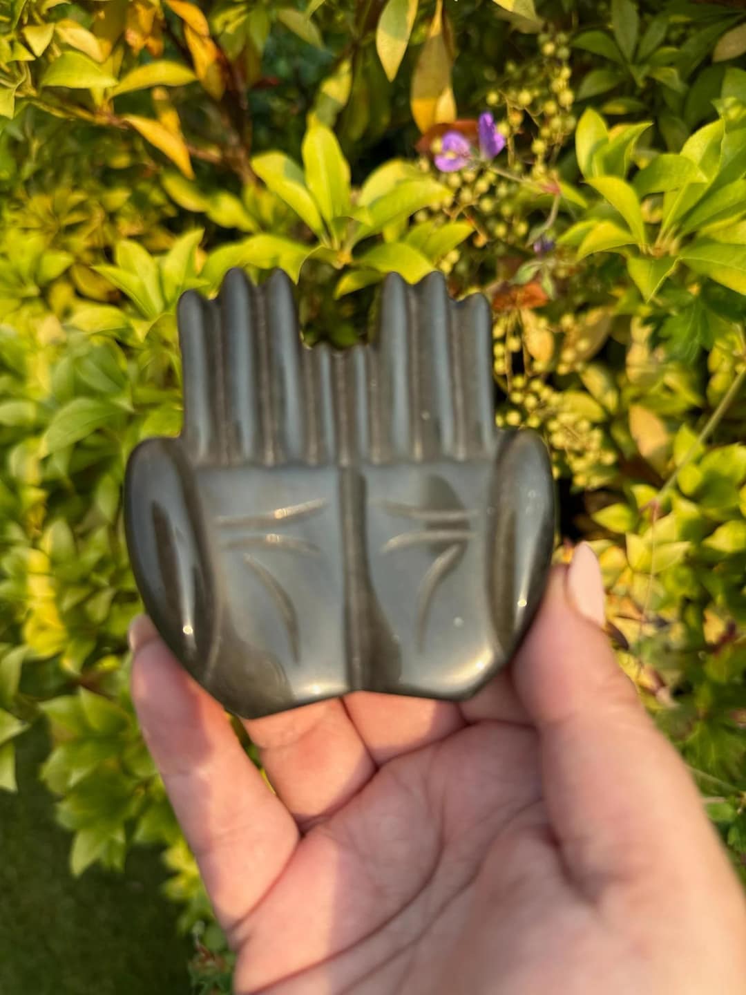 Gold Sheen Obsidian Hands Carving - Etsy