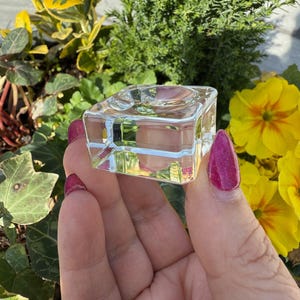 Glass Cube Sphere Stand