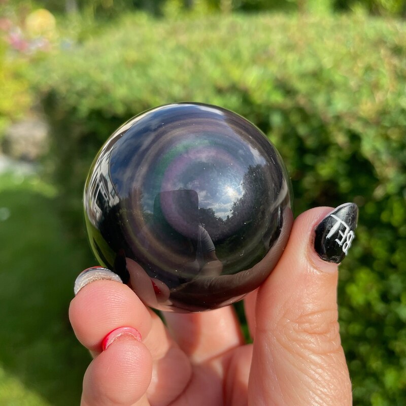 Obsidian Sphere - Etsy