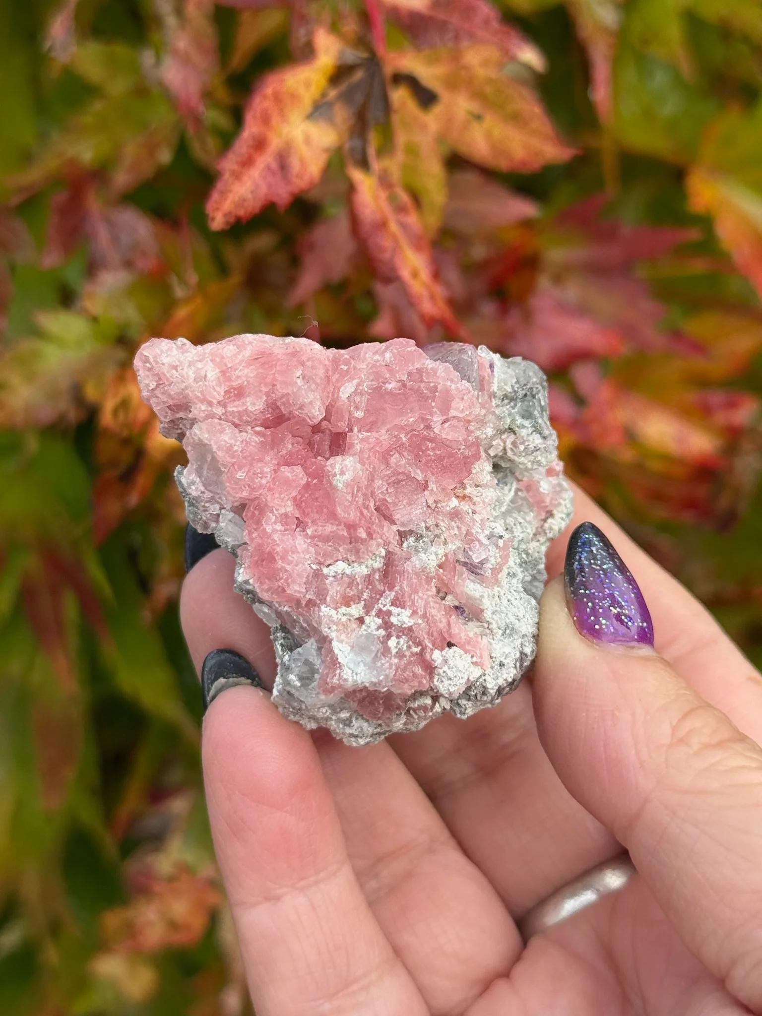 Rhodochrosite and Fluorite Specimen From Guangxi - Etsy