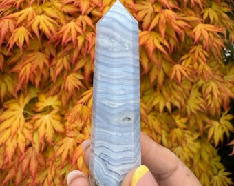 Wieża z agatu koronkowego Blue Lace