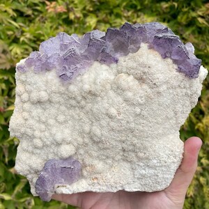 Statement Purple Fluorite Cluster on a Stand Specimen