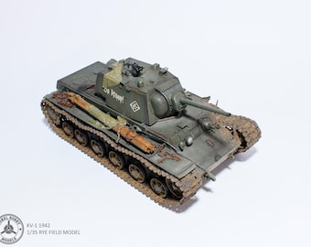 1/35 KV-1 1942 Tank - Handmade built model