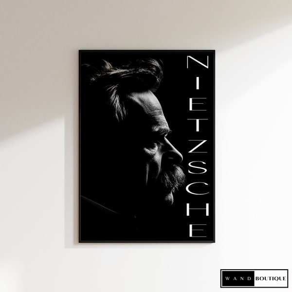 Nietzsche Poster, Philosoph Nietzsche, Nietzsche Zitate, Nietzsche Druck, Philosophie Poster, Moderne Deutsche Philosophie, Übermensch