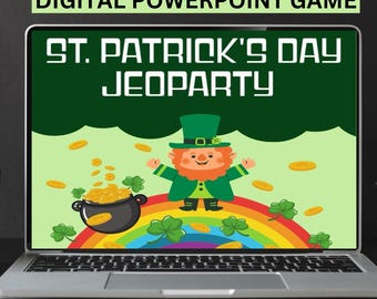 St. Patrick's Day Jeopardy PowerPoint Game, Trivia for School, Church & Events (Digital Game)