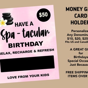 Porte-cartes d'anniversaire, Designs de carte de spa, Porte-cartes cadeau, Anniversaire et toutes les occasions, Imprimer/expédier, Personnaliser
