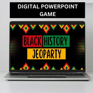 Black History Jeopardy Game, Black History PowerPoint Game, Educational Trivia PowerPoint for School, Church & Events, Digital Games