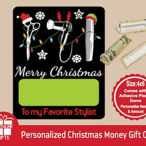 Friseur Geldgeschenk Halter, Friseur Geschenk, Geschenk für Kosmetikerin, Weihnachtsgeld Halter, Friseur Geschenk Kartenhalter