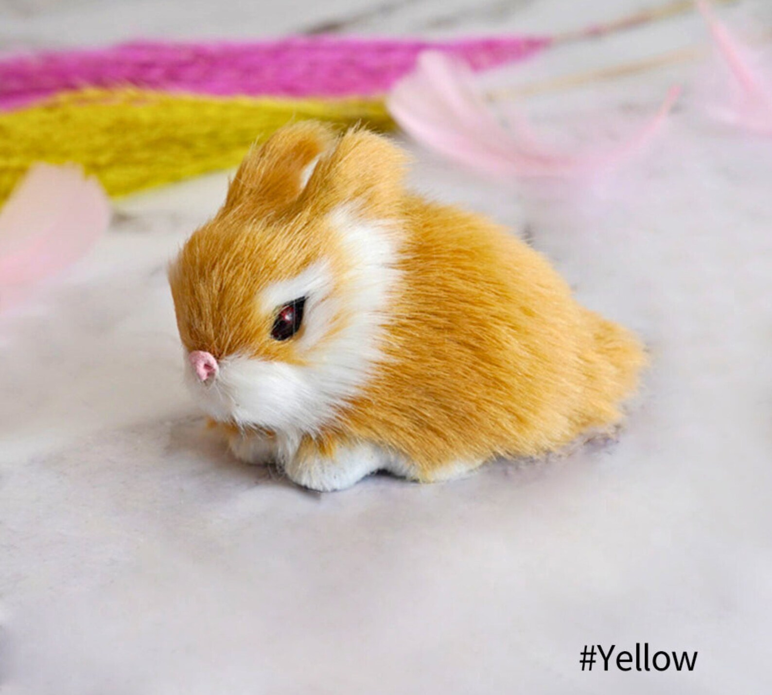 Realistic Animal Figurines, Stuffed Rabbit, Animal Ornaments Bunny