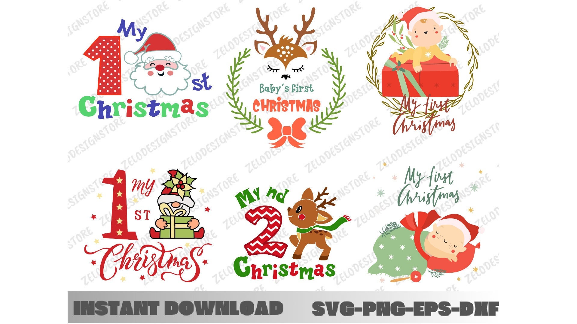 Babys First Christmas Svg Bundle, My First Christmas Svg, First Christmas Svg, Babys First