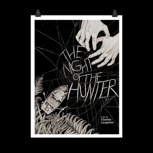 Night Of The Hunter Illustrated Film Poster